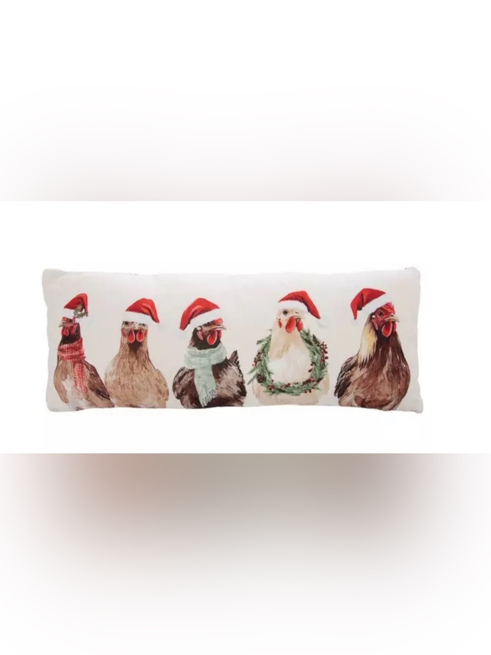Festive Chickens Pillow